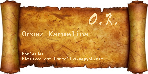 Orosz Karmelina névjegykártya