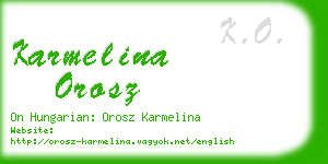 karmelina orosz business card